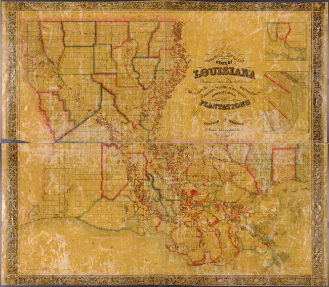 A map of Louisiana Plantations