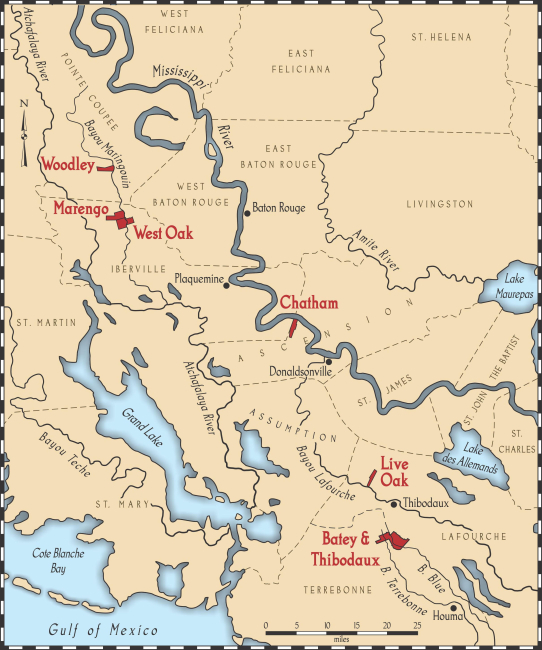 Louisiana GU272 Plantation Map